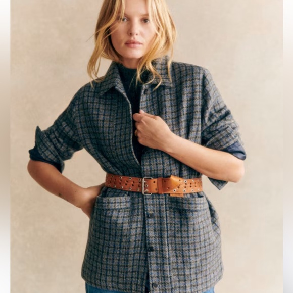 Sezane Will Jacket Edinburgh Check Print - Size S - Picture 2 of 7